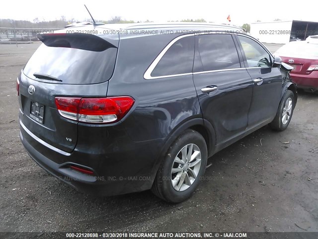 5XYPG4A55HG291788 - 2017 KIA SORENTO LX/L BLACK photo 4