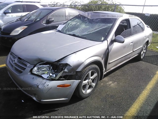 JN1CA31D81T839474 - 2001 NISSAN MAXIMA GXE/SE/GLE/20TH ANNIV GRAY photo 2