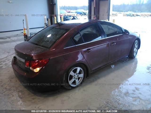 1G1PC5SB9D7197659 - 2013 CHEVROLET CRUZE LT RED photo 4