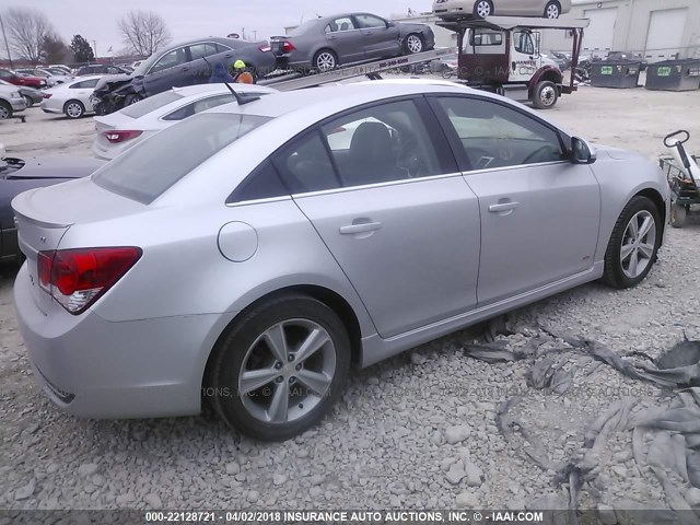 1G1PE5SB1D7105311 - 2013 CHEVROLET CRUZE LT SILVER photo 4