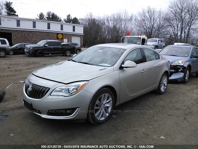2G4GL5EX1F9186487 - 2015 BUICK REGAL CREAM photo 2