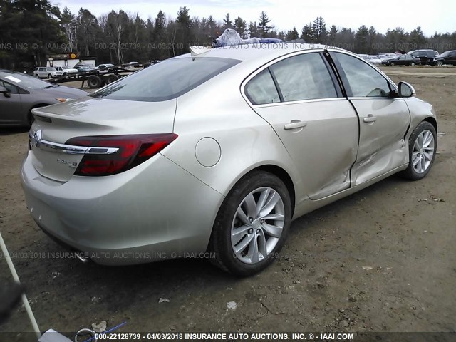 2G4GL5EX1F9186487 - 2015 BUICK REGAL CREAM photo 4