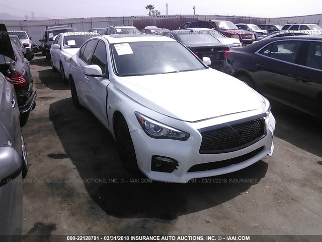 JN1BV7AP1EM675664 - 2014 INFINITI Q50 PREMIUM/SPORT WHITE photo 1