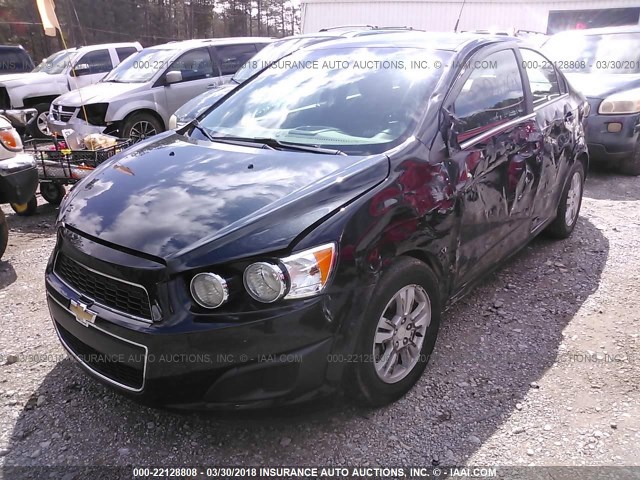 1G1JC5SB0E4122308 - 2014 CHEVROLET SONIC LT BLACK photo 2