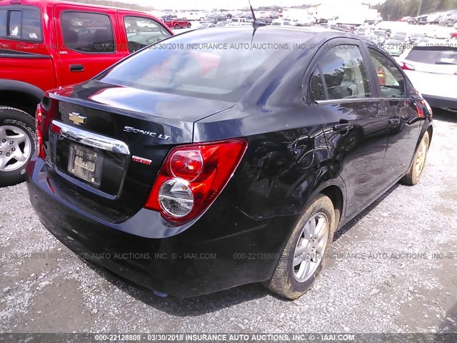 1G1JC5SB0E4122308 - 2014 CHEVROLET SONIC LT BLACK photo 4