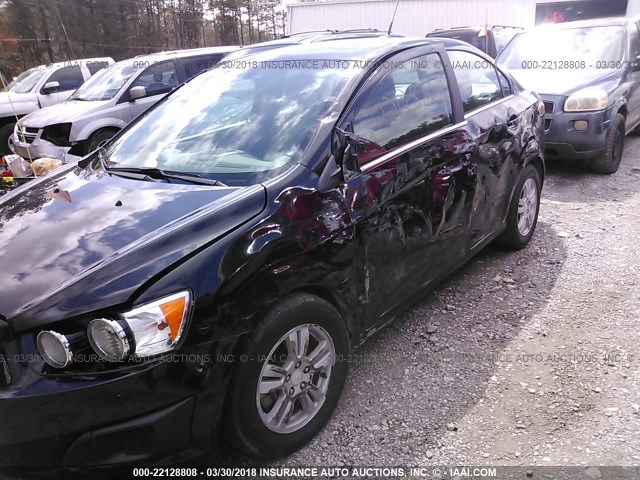 1G1JC5SB0E4122308 - 2014 CHEVROLET SONIC LT BLACK photo 6