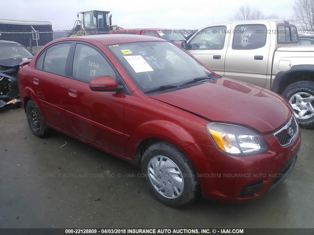 KNADH4A31B6925488 - 2011 KIA RIO LX/SX RED photo 1