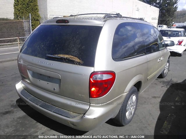 2D4GP24R25R223686 - 2005 DODGE GRAND CARAVAN SE TAN photo 4