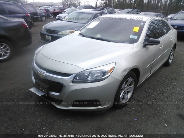 1G11B5SL8FF345102 - 2015 CHEVROLET MALIBU LS 金色 照片 2