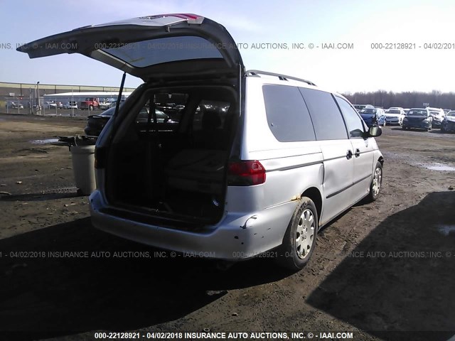 2HKRL185X1H603207 - 2001 HONDA ODYSSEY LX SILVER photo 4