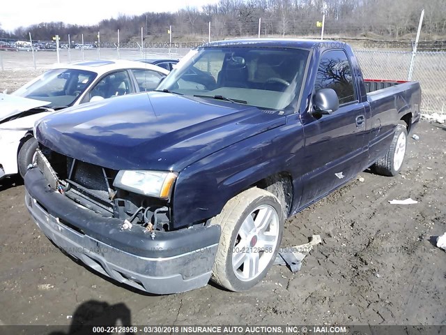 1GCEC14T36E144354 - 2006 CHEVROLET SILVERADO C1500 Navy photo 2