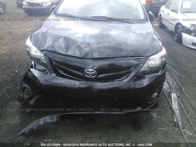 2T1BU4EE9BC595688 - 2011 TOYOTA COROLLA S/LE BLACK photo 6