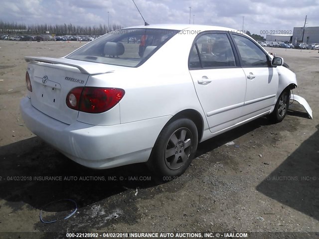 JTDBR32E230020568 - 2003 TOYOTA COROLLA CE/LE WHITE photo 4