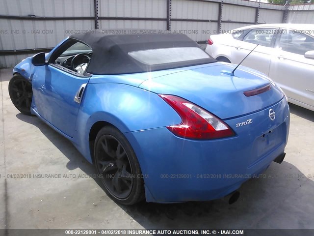 JN1AZ4FH5AM304758 - 2010 NISSAN 370Z BLUE photo 3