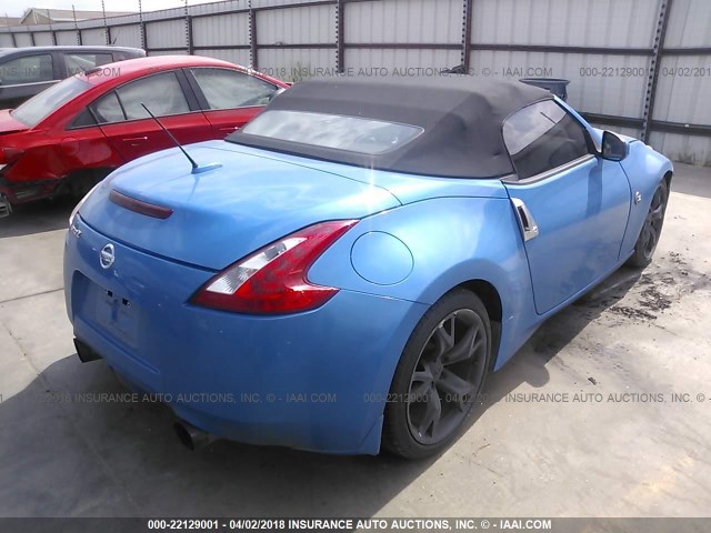 JN1AZ4FH5AM304758 - 2010 NISSAN 370Z BLUE photo 4