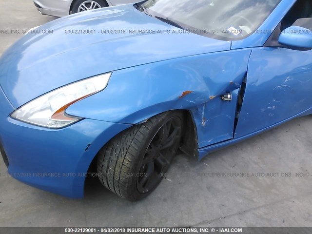 JN1AZ4FH5AM304758 - 2010 NISSAN 370Z BLUE photo 6