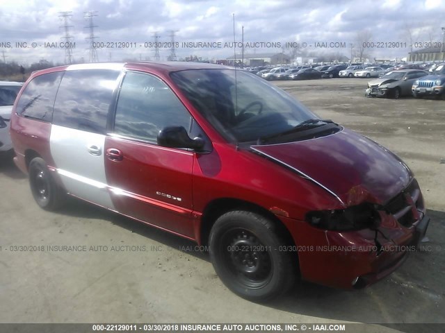 2B4GP44G6YR570303 - 2000 DODGE GRAND CARAVAN SE/SPORT RED photo 1