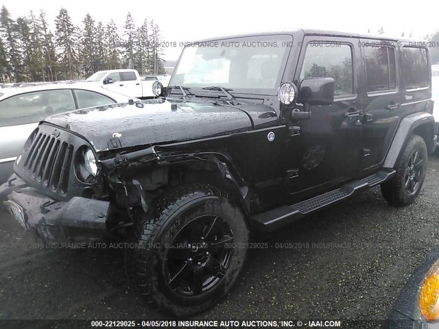 1C4HJWEG8EL322240 - 2014 JEEP WRANGLER UNLIMITED SAHARA შავი ფოტო 2