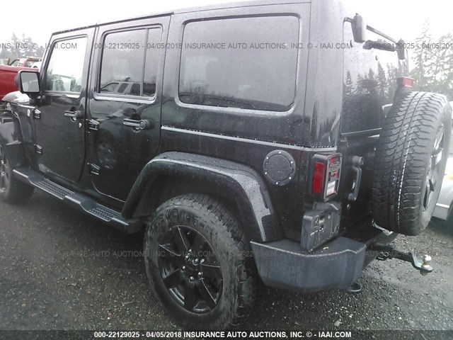 1C4HJWEG8EL322240 - 2014 JEEP WRANGLER UNLIMITED SAHARA შავი ფოტო 3