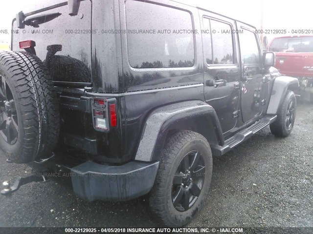 1C4HJWEG8EL322240 - 2014 JEEP WRANGLER UNLIMITED SAHARA შავი ფოტო 4