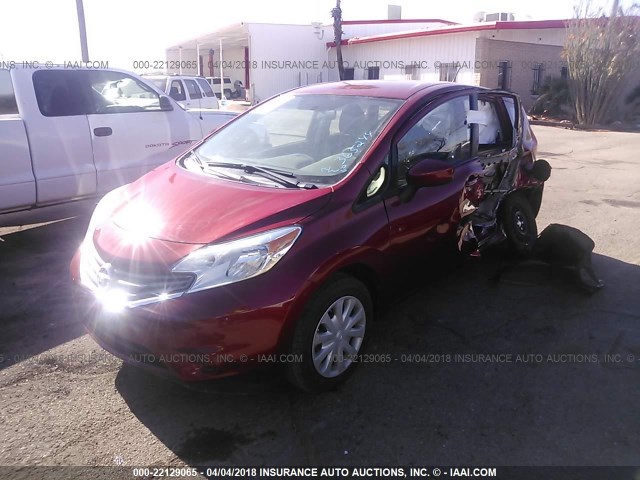 3N1CE2CP5GL365244 - 2016 NISSAN VERSA NOTE S/S PLUS/SV/SL/SR RED photo 2