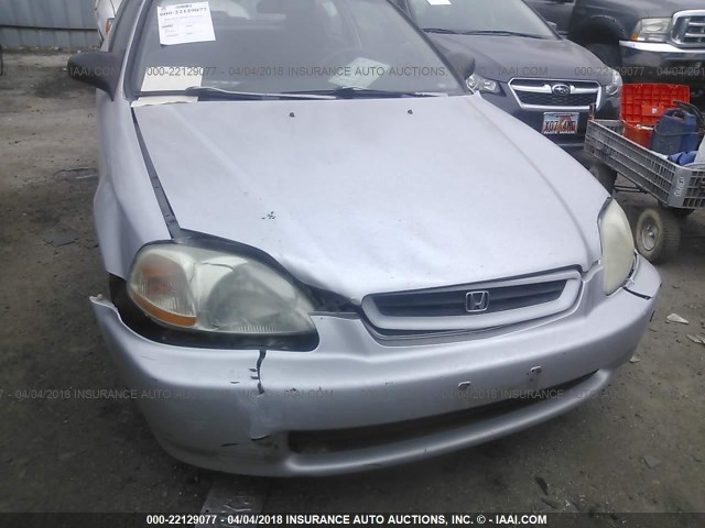 2HGEJ6440WH122608 - 1998 HONDA CIVIC DX SILVER photo 6