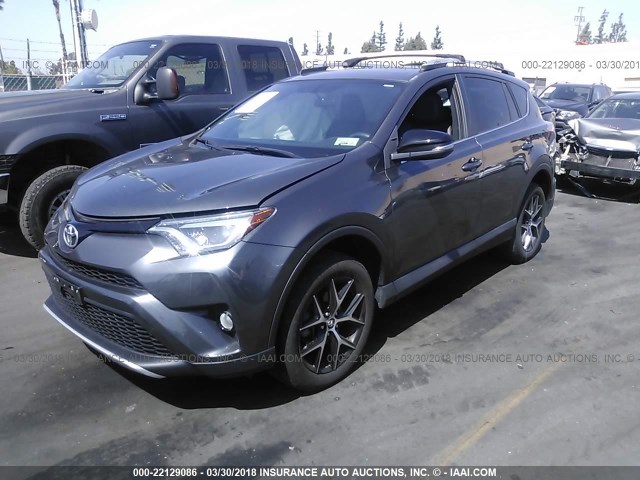 2T3NFREV9GW298048 - 2016 TOYOTA RAV4 SE GRAY photo 2