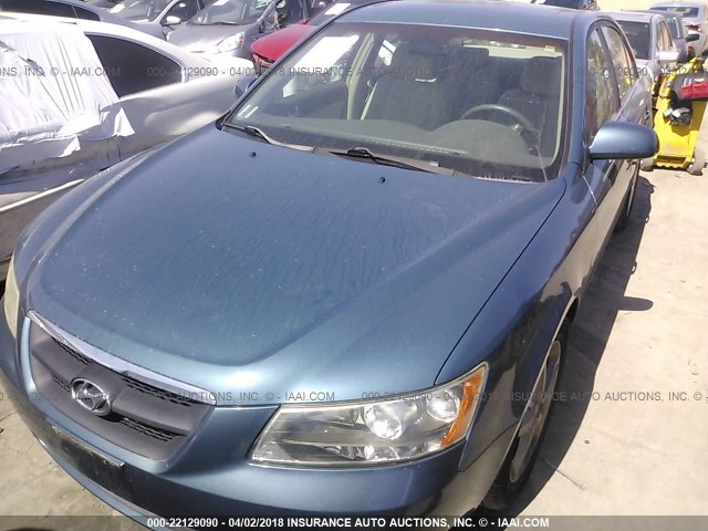 5NPEU46F67H205753 - 2007 HYUNDAI SONATA SE/LIMITED BLUE photo 2