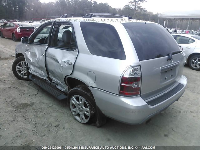 2HNYD189X6H504490 - 2006 ACURA MDX TOURING SILVER photo 3