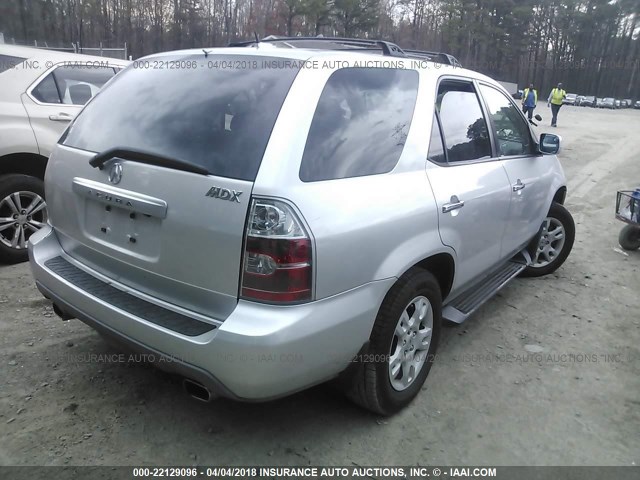 2HNYD189X6H504490 - 2006 ACURA MDX TOURING SILVER photo 4