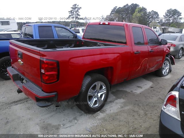 1GCRCPEH0JZ100926 - 2018 CHEVROLET SILVERADO C1500 CUSTOM RED photo 4