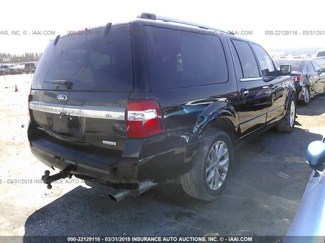 1FMJK1KT8GEF22377 - 2016 FORD EXPEDITION EL LIMITED BLACK photo 4