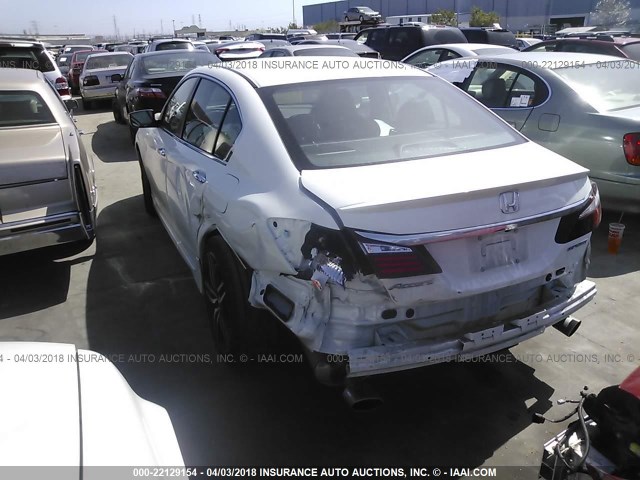 1HGCR2F57HA177654 - 2017 HONDA ACCORD SPORT WHITE photo 3