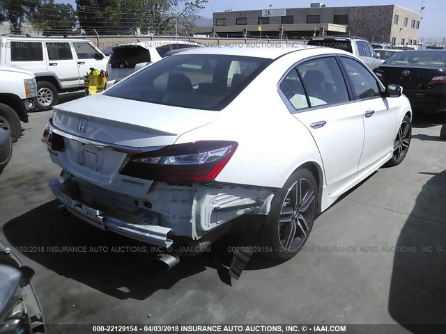 1HGCR2F57HA177654 - 2017 HONDA ACCORD SPORT WHITE photo 4