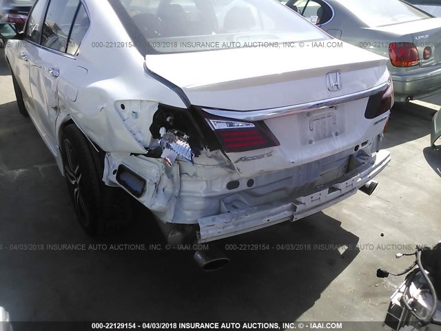 1HGCR2F57HA177654 - 2017 HONDA ACCORD SPORT WHITE photo 6