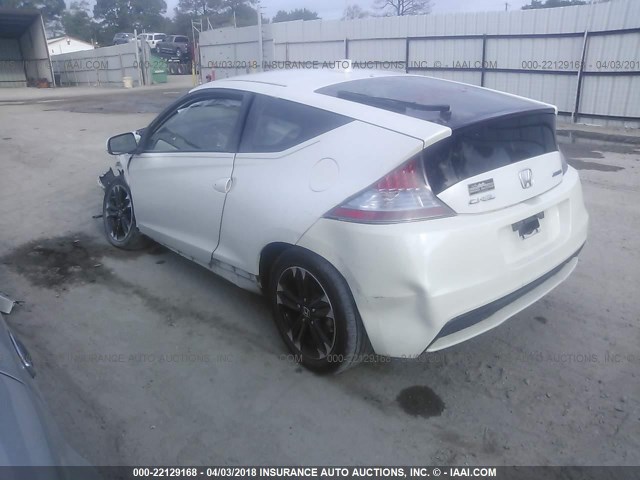 JHMZF1D60ES001864 - 2014 HONDA CR-Z EX WHITE photo 3