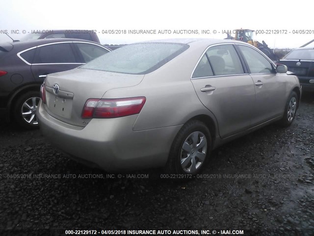 4T1BE46K67U500365 - 2007 TOYOTA CAMRY NEW GENERAT CE/LE/XLE/SE GOLD photo 4