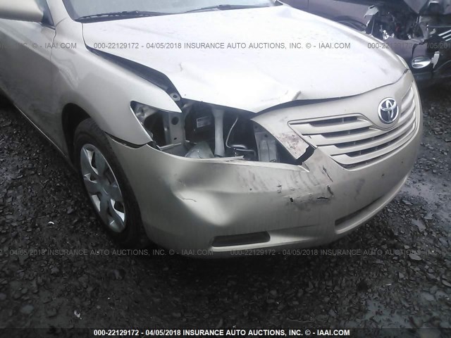 4T1BE46K67U500365 - 2007 TOYOTA CAMRY NEW GENERAT CE/LE/XLE/SE GOLD photo 6