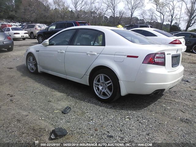 19UUA66237A031856 - 2007 ACURA TL WHITE photo 3