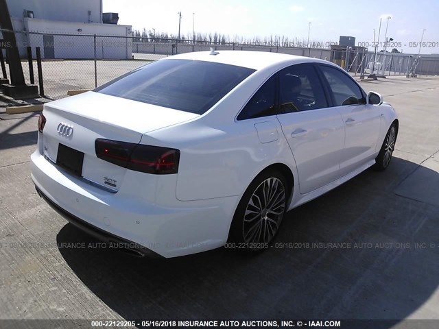 WAUFGAFC1GN130179 - 2016 AUDI A6 PREMIUM PLUS WHITE photo 4