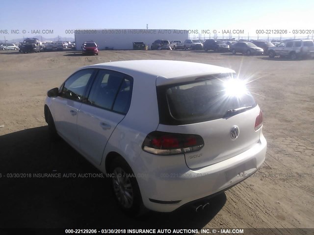 WVWDB7AJ0AW407861 - 2010 VOLKSWAGEN GOLF 白色 照片 3