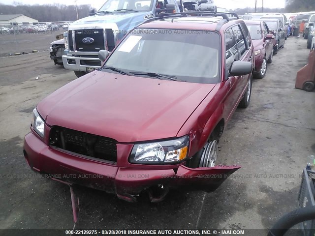 JF1SG65653H757587 - 2003 SUBARU FORESTER 2.5XS წითელი ფოტო 2