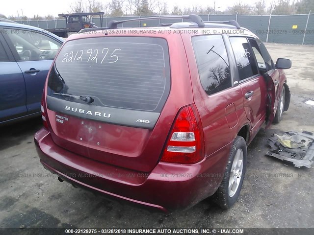 JF1SG65653H757587 - 2003 SUBARU FORESTER 2.5XS წითელი ფოტო 4