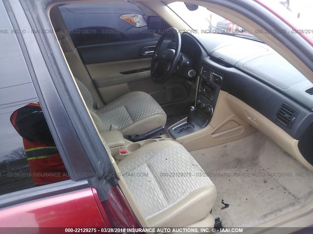 JF1SG65653H757587 - 2003 SUBARU FORESTER 2.5XS წითელი ფოტო 5