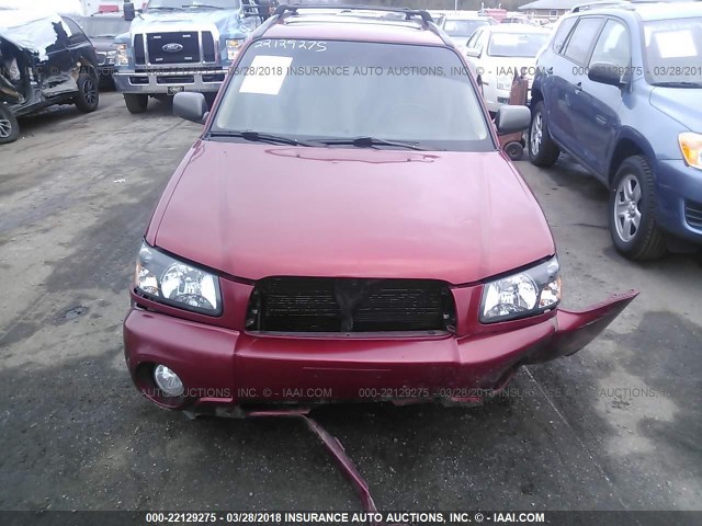 JF1SG65653H757587 - 2003 SUBARU FORESTER 2.5XS წითელი ფოტო 6