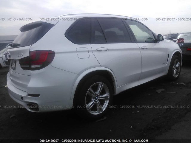 5UXKR0C53H0U52539 - 2017 BMW X5 XDRIVE35I WHITE photo 4