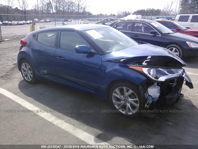 KMHTC6AD9GU284946 - 2016 HYUNDAI VELOSTER BLUE photo 1