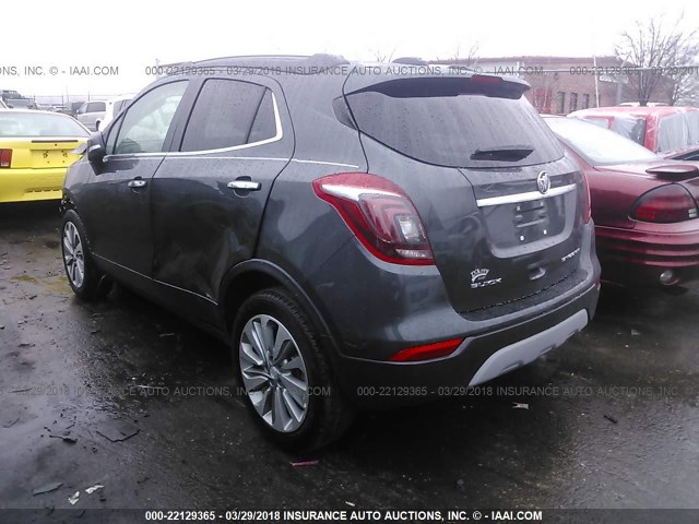 KL4CJASB8JB547919 - 2018 BUICK ENCORE PREFERRED GRAY photo 3