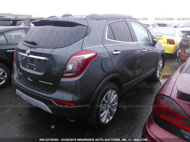 KL4CJASB8JB547919 - 2018 BUICK ENCORE PREFERRED GRAY photo 4