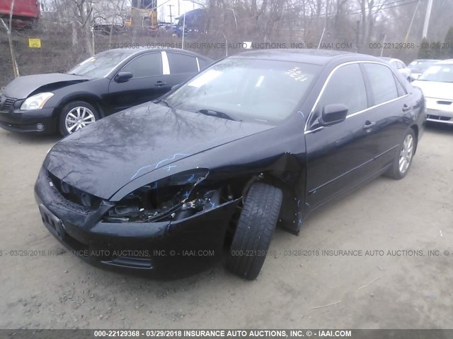 1HGCM66887A021251 - 2007 HONDA ACCORD EX BLACK photo 2